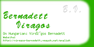 bernadett viragos business card